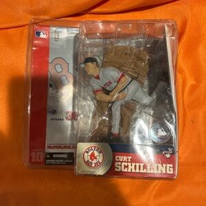 McFarlane Curt Schilling Series 10 MLB White Jersey Figure Boston Red Sox New